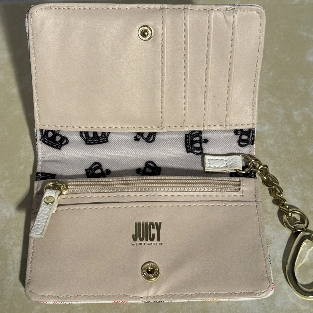 Juicy by Juicy Couture  Credit Card Case Wallet Multi Crown Heart Key Chain